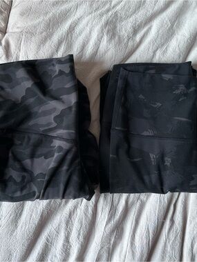 Colorful Koala 2 pack - Black & Charcoal Camo Leggings